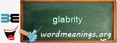 WordMeaning blackboard for glabrity
